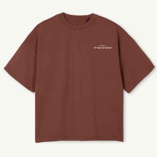 Vintage Brown 'Lifting Society' Boxy Tee